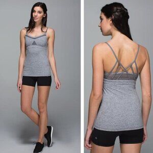 Lululemon Just Breathe Tank Heathered Slate Size 6